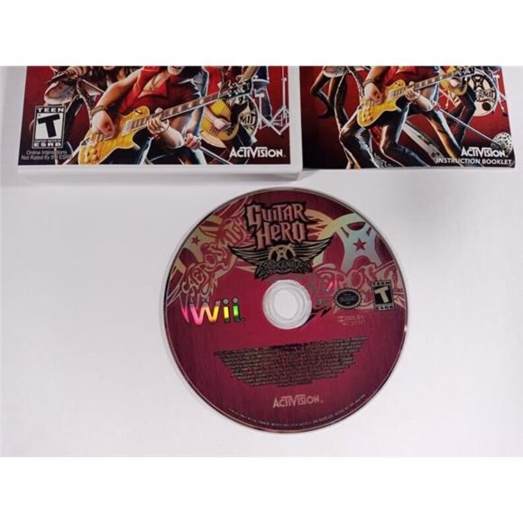 TESTED! Wii Guitar Hero Gibson Les Paul White Wireless Guitar w/ Strap & Game - Picture 10 of 10